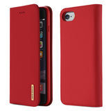 DUX DUCIS For iPhone 6/6s Luxury Genuine Leather Magnetic Flip Cover Full Protective Case with Bracket Card Slot Khaki