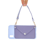 For HUAWEI Y5 2018/2019/Y6 2019/Y7 2019/PSMART Z/Y9 2019 Mobile Phone Cover with Pu Card Holder + Hand Rope + Straddle Rope blue