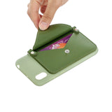 For HUAWEI Y5 2018/2019/Y6 2019/Y7 2019/PSMART Z/Y9 2019 Mobile Phone Cover with Pu Card Holder + Hand Rope + Straddle Rope green