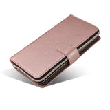 For Samsung A10/A20/A30/A50/A30S/A50S Pu Leather  Mobile Phone Cover Zipper Card Bag + Wrist Strap Rose gold
