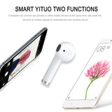 Mini Wireless In-Ear Bluetooth Earphone 180 Degrees Rotated Headset for iPhone Samsung black