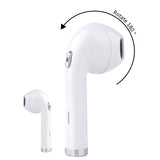 Mini Wireless In-Ear Bluetooth Earphone 180 Degrees Rotated Headset for iPhone Samsung black