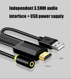 HDMI to VGA Cable HDMI To VGA Audio Synchronization Notebook Set-Top Box Connected Monitor Cable 3m