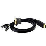 HDMI to VGA Cable HDMI To VGA Audio Synchronization Notebook Set-Top Box Connected Monitor Cable 1m