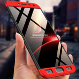 For Samsung J4 2018 Ultra Slim 360 Degree Non-slip Shockproof Full Protective Case red