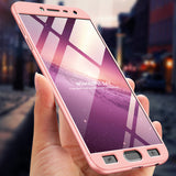 For Samsung J4 2018 Ultra Slim 360 Degree Non-slip Shockproof Full Protective Case red