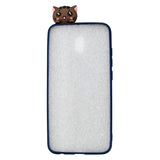 For Redmi 8/8A/5/Note 8T Mobile Phone Case Cute Cellphone Shell Soft TPU Cover with Cartoon Pig Duck Bear Kitten Lovely Pattern Royal blue
