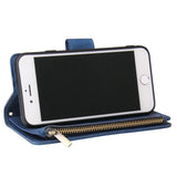 For iPhone 6 / 6S iPhone 6 plus / 6S plus iPhone 7 / 8 iPhone 7 plus / 8 plus Smart Phone Cover Coin Pocket with Cards Bracket Zipper Phone PU Leather Case Phone Cover  iPhone 7 / 8