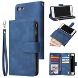 For iPhone 6 / 6S iPhone 6 plus / 6S plus iPhone 7 / 8 iPhone 7 plus / 8 plus Smart Phone Cover Coin Pocket with Cards Bracket Zipper Phone PU Leather Case Phone Cover  iPhone 7 / 8