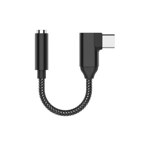 Metal Type Cÿto 3.5mm AUX Headphones Adapter Braid Earphone Audio Cable black