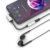 Metal Type Cÿto 3.5mm AUX Headphones Adapter Braid Earphone Audio Cable Silver