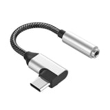 Metal Type Cÿto 3.5mm AUX Headphones Adapter Braid Earphone Audio Cable Silver
