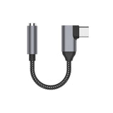 Metal Type Cÿto 3.5mm AUX Headphones Adapter Braid Earphone Audio Cable gray