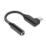 Metal Type Cÿto 3.5mm AUX Headphones Adapter Braid Earphone Audio Cable gray