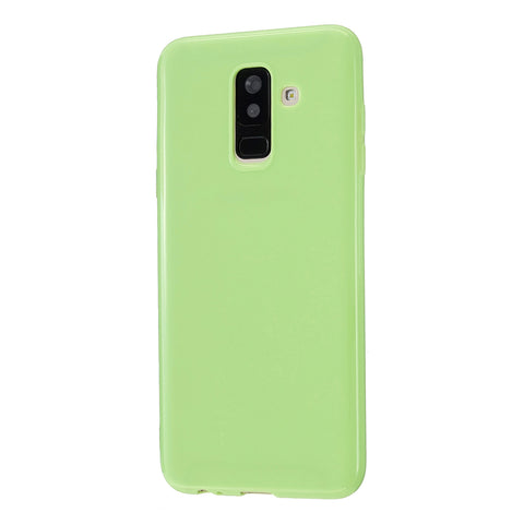 For Samsung A6/A6 Plus 2018 Smartphone Case Soft TPU Precise Cutouts Full Body Protection Mobile Phone Shell Fluorescent green