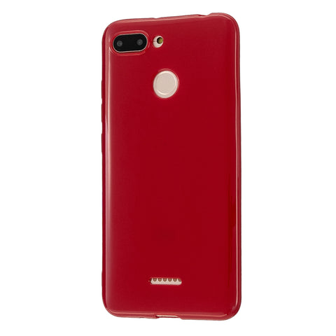 For Redmi 6/6A/6 Pro Cellphone Case Simple Profile Soft TPU Ultra Light Anti-Scratch Phone Cover Rose red
