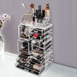 SF-1122-10 4Pcs / Set Plastic Cosmetics Storage Rack Transparent **