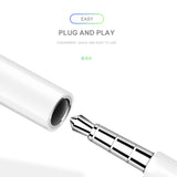 Music Headphone Adapter for iPhone 7 8 X AUX Adapter for Apple Interface Female to 3.5mm Male Adapters Headphone Jack Cable Metal plate silver