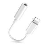 Music Headphone Adapter for iPhone 7 8 X AUX Adapter for Apple Interface Female to 3.5mm Male Adapters Headphone Jack Cable Metal plate gold