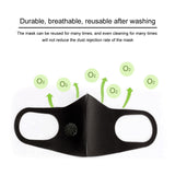 Sponge Protective Mask with Breathing Valve Outdoor Cycling Breathable Dustproof Windproof Washable Mask 3PCs