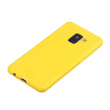 for Samsung A8 2018 Lovely Candy Color Matte TPU Anti-scratch Non-slip Protective Cover Back Case red