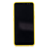 for Samsung A8 2018 Lovely Candy Color Matte TPU Anti-scratch Non-slip Protective Cover Back Case yellow