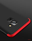 For Samsung A8 2018 360 Degree Protective Case Ultra Thin Hard Back Cover black
