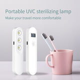 Handheld UVC Disinfection Lamp Portable Charging Display Timing Germicidal Light white