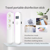 Handheld UVC Disinfection Lamp Portable Charging Display Timing Germicidal Light white