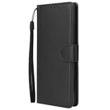 For Samsung A71 Phone Case PU Leather Shell All-round Protection Precise Cutout Wallet Design Cellphone Cover  Black