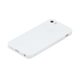 for iPhone 5/5S/SE Lovely Candy Color Matte TPU Anti-scratch Non-slip Protective Cover Back Case white
