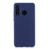 For HUAWEI P30 LITE/NOVA 4E Lovely Candy Color Matte TPU Anti-scratch Non-slip Protective Cover Back Case Navy