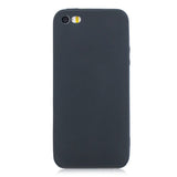 for iPhone 5/5S/SE Lovely Candy Color Matte TPU Anti-scratch Non-slip Protective Cover Back Case black