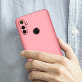 For OPPO Realme C3 360Dgree Full Protection Shockproof PC Phone Back Cover  Rose gold