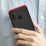 For OPPO Realme C3 360Dgree Full Protection Shockproof PC Phone Back Cover  Red black red
