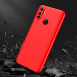 For OPPO Realme C3 360Dgree Full Protection Shockproof PC Phone Back Cover  red