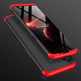 For OPPO Realme C3 360Dgree Full Protection Shockproof PC Phone Back Cover  Red black red