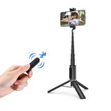 Universal Plastic Extension Bluetooth Plastic Selfie Stick for Huawei Xiaomi Smart Phone black