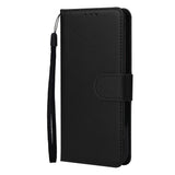 For Iphone 12 5.4 inch/6.1 inch/ 6.7 inch PU Leather Three-card Photo Frame Front Buckle Mobile Phone shell black
