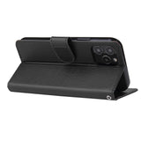 For Iphone 12 5.4 inch/6.1 inch/ 6.7 inch PU Leather Three-card Photo Frame Front Buckle Mobile Phone shell black