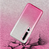 For XIAOMI CC9E/A3/10/10 PRO/K20/K20 pro Phone Case Gradient Color Glitter Powder Phone Cover with Airbag Bracket Pink