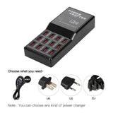 Multi USB Charger 2 Ports Wall Desktop Charge Power Adapter Black European Plug