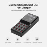 Multi USB Charger 2 Ports Wall Desktop Charge Power Adapter Black USA Plug