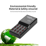 Multi USB Charger 2 Ports Wall Desktop Charge Power Adapter Black European Plug