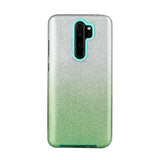 For OPPO Realme 5/Realme 5 Pro/A5 2020/A9 2020/A52/A92 Phone Case Gradient Color Glitter Powder Phone Cover with Airbag Bracket green