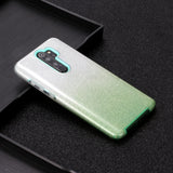 For OPPO Realme 5/Realme 5 Pro/A5 2020/A9 2020/A52/A92 Phone Case Gradient Color Glitter Powder Phone Cover with Airbag Bracket green