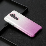 For OPPO Realme 5/Realme 5 Pro/A5 2020/A9 2020/A52/A92 Phone Case Gradient Color Glitter Powder Phone Cover with Airbag Bracket purple