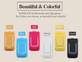 Mini Flip Mobile Phone 0.66"" Smallest Cell Phone Wireless Bluetooth FM Magic Voice Handsfree Earphone for Kids yellow