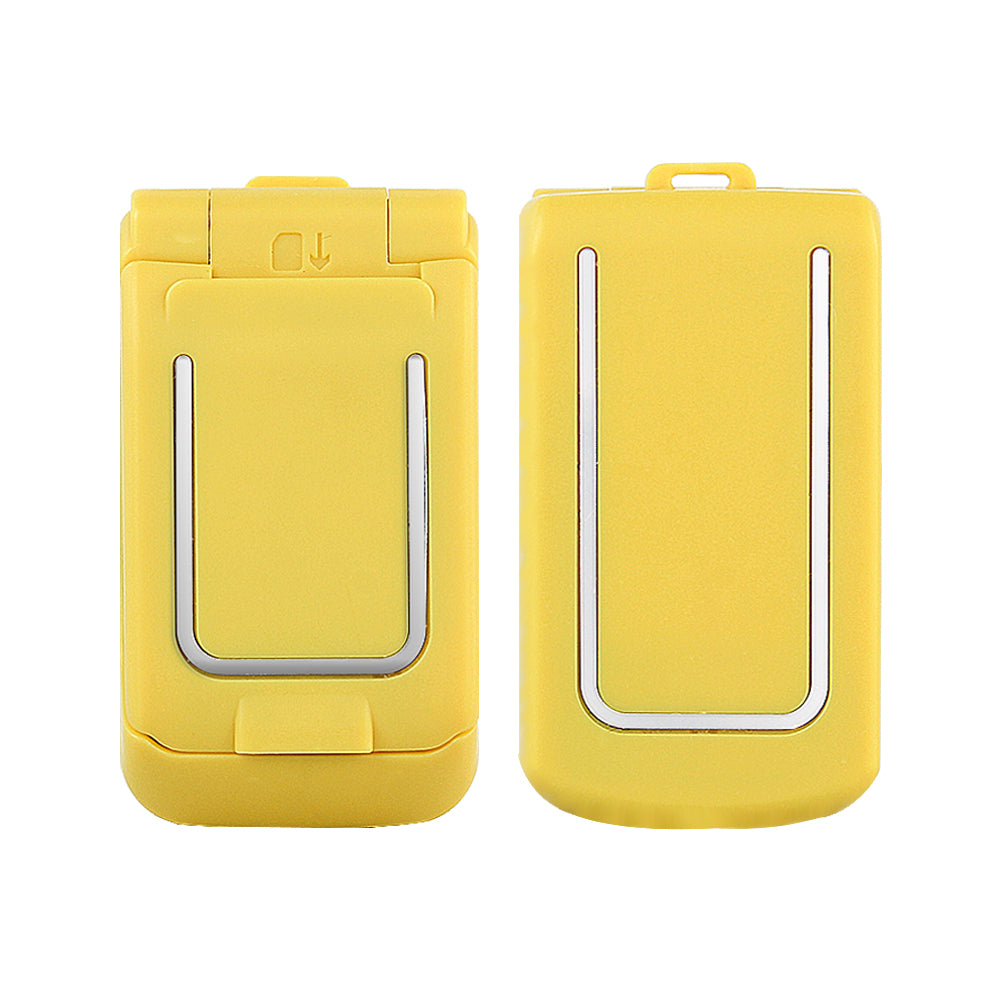 Mini Flip Mobile Phone 0.66"" Smallest Cell Phone Wireless Bluetooth FM Magic Voice Handsfree Earphone for Kids yellow