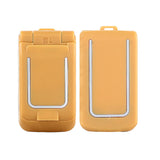 Mini Flip Mobile Phone 0.66"" Smallest Cell Phone Wireless Bluetooth FM Magic Voice Handsfree Earphone for Kids Orange